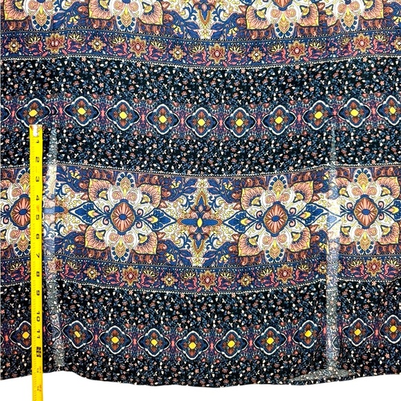 Soft Surroundings Short Sleeves Smocked Waist Scoop Neck Bohemian Large Petite - Picture 7 of 8